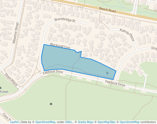 walking in Gray Crescent Reserve map in Kaiapoi