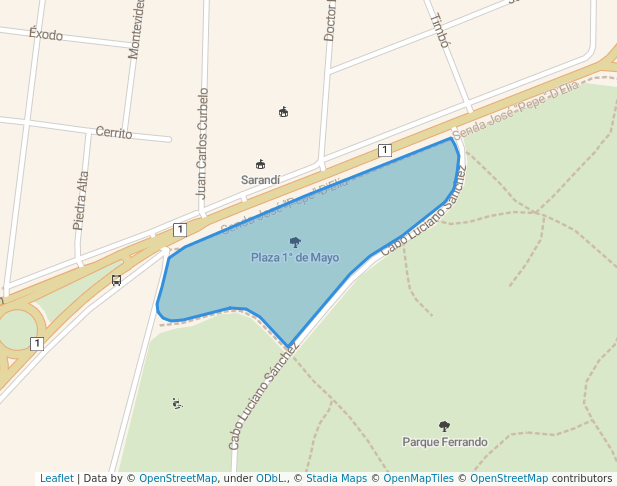 Plaza 1° de Mayo in Colonia Del Sacramento | Map and Routes