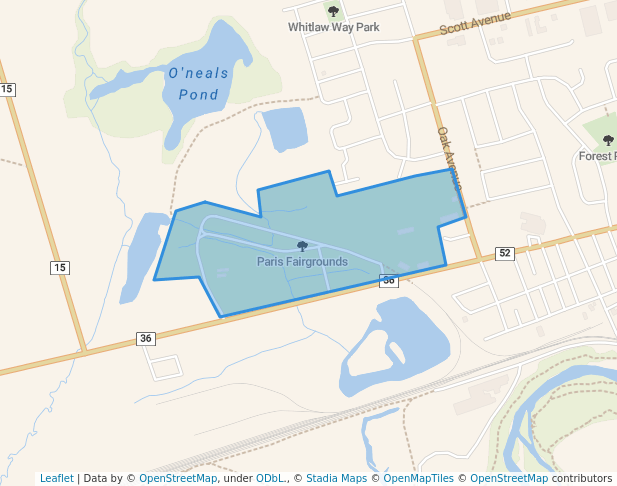 walking in Paris Fairgrounds map in Brant