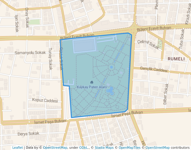 walking in Cumhuriyet Parkı map in Çorlu