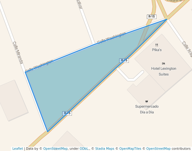 walking in Plaza Washington map in Caracas