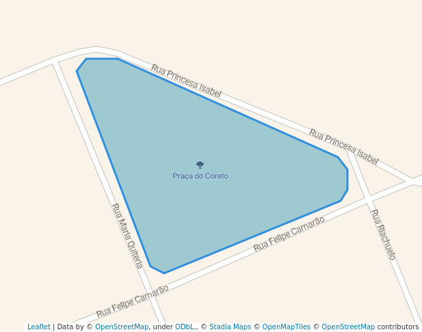 walking in Praça do Coreto map in Rancharia