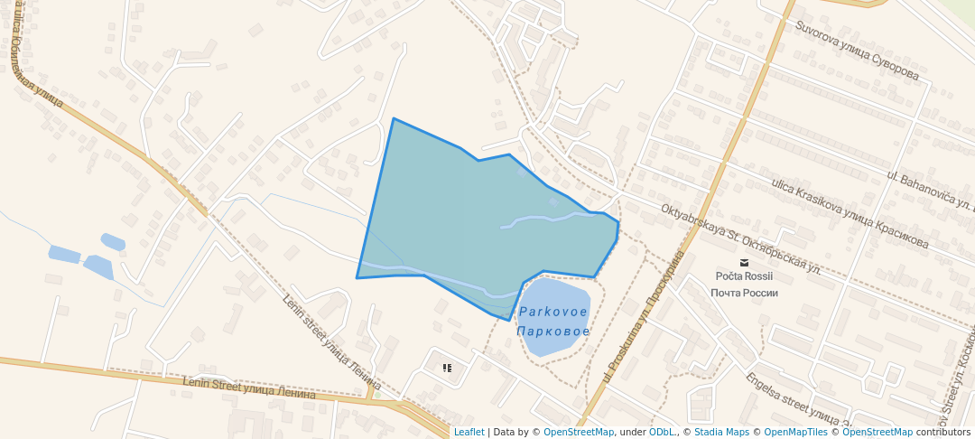 walking in Нижний парк map in Zheleznovodsk