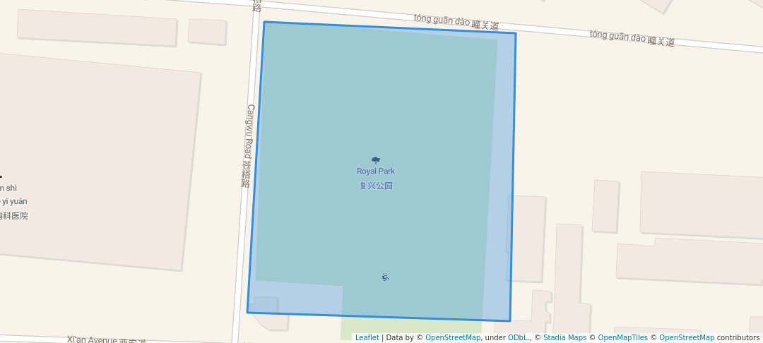 walking in Royal Park map in Tianjin