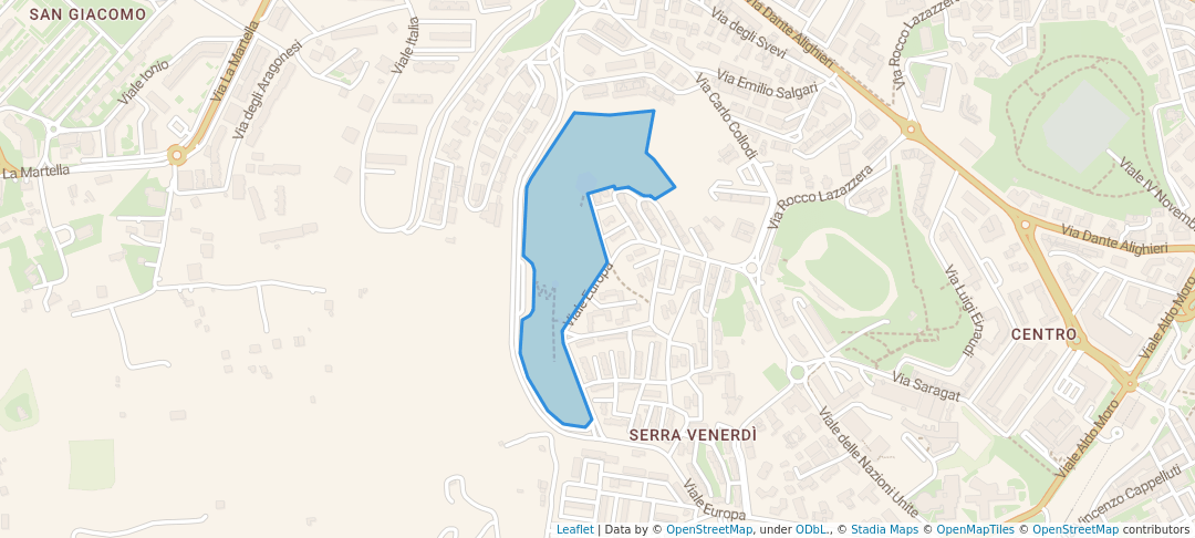 walking in Parco Serra Venerdì map in Matera