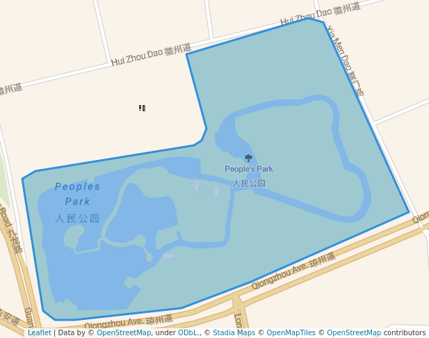 walking in People's Park map in Tianjin