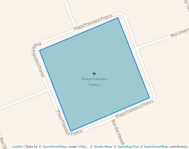 walking in Praça Francisco Franco map in Rancharia