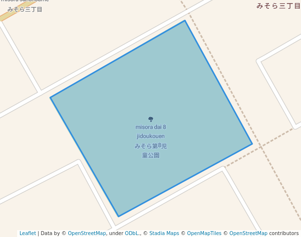 walking in みそら第8児童公園 map in Yotsukaido