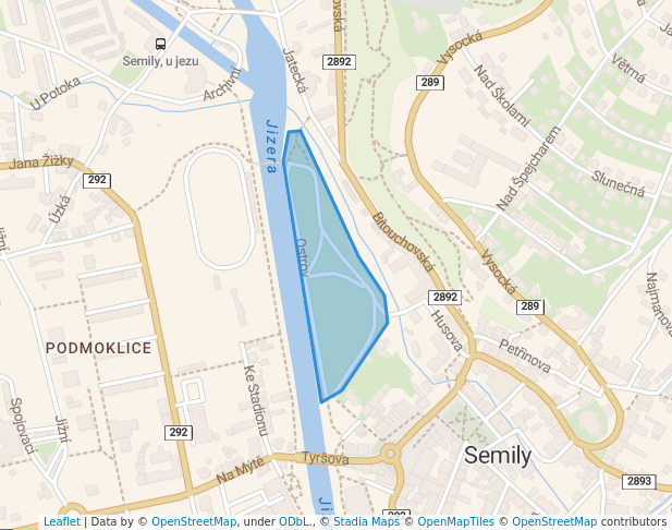 Ostrov in Semily | Map and Routes