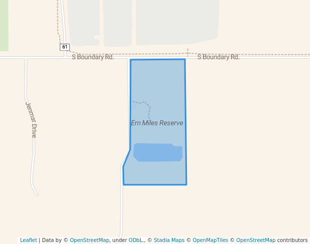 walking in Ern Miles Reserve map in Wyuna