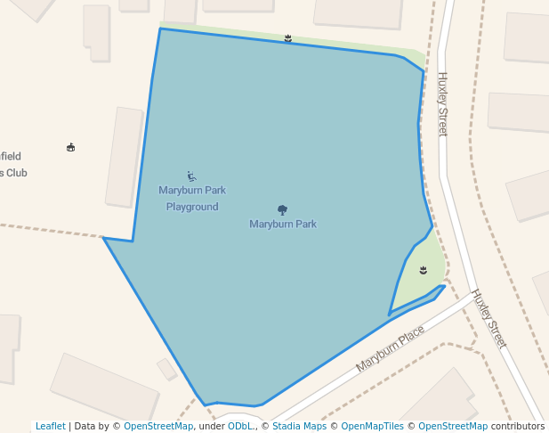 walking in Maryburn Park map in Timaru