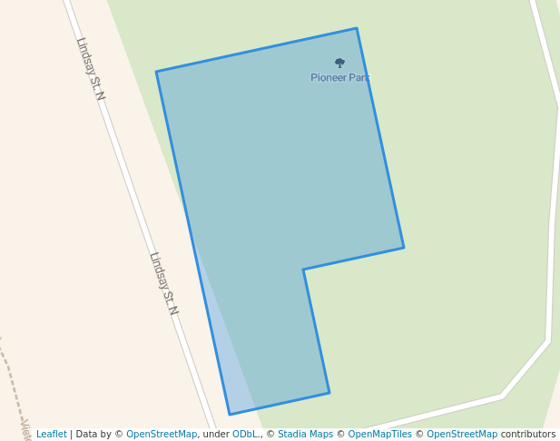 walking in Pioneer Park map in Kawartha Lakes