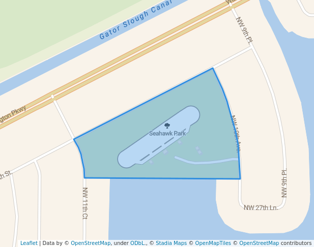 walking in Seahawk Park map in Cape Coral