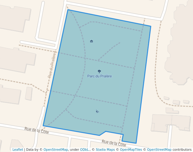 walking in Parc du Pralère map in Annemasse