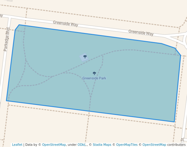 walking in Greenside Park map in Mernda
