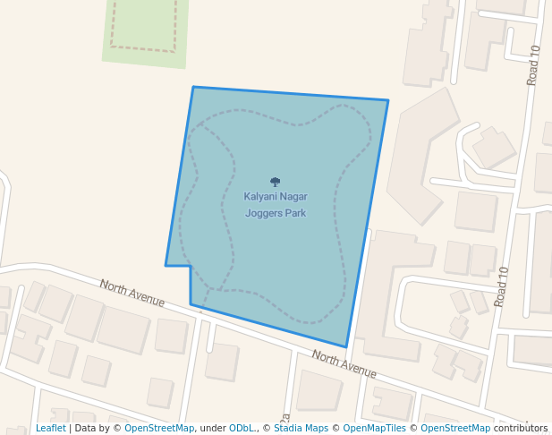walking in Kalyani Nagar Joggers Park map in Pune