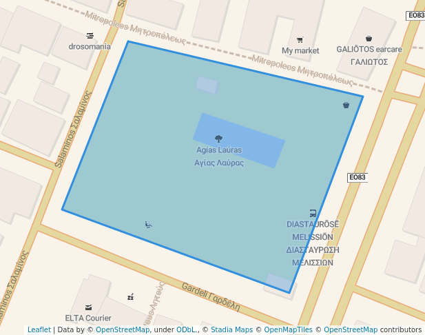 walking in Αγίας Λαύρας map in Marousi