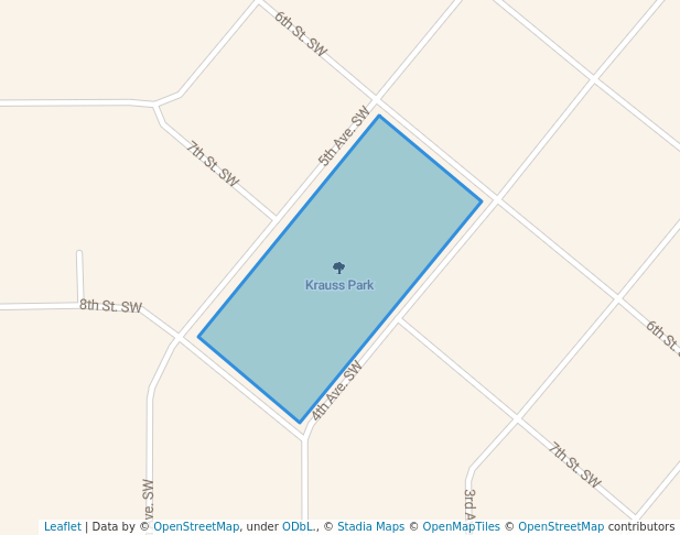 walking in Krauss Park map in Perham