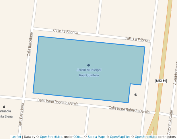 walking in Jardín Municipal Raúl Quintero map in Guadalajara