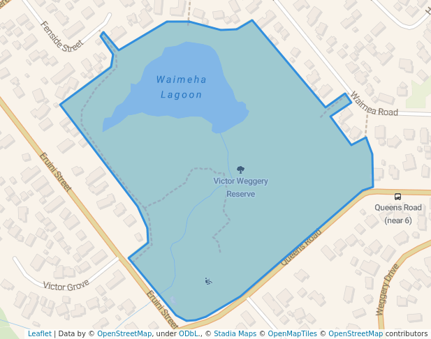 walking in Victor Weggery Reserve map in Waikanae Beach