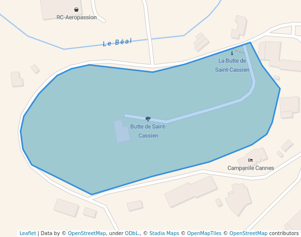 walking in Butte de Saint-Cassien map in Cannes