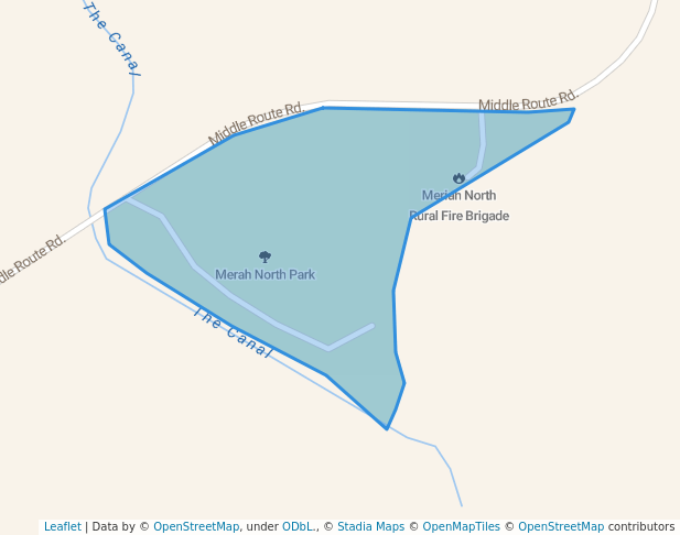 walking in Merah North Park map in Merah North