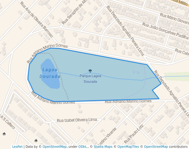 walking in Parquinho Lagoa Dourada map in Londrina