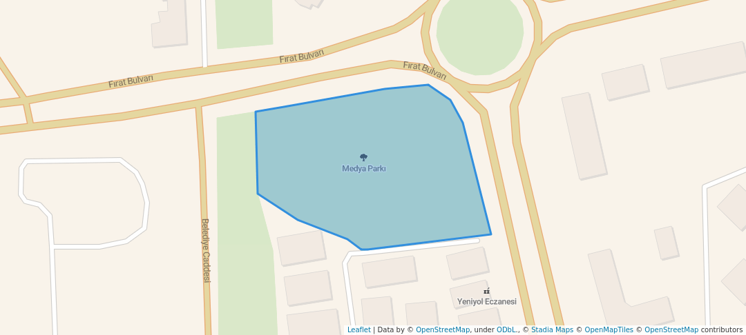 walking in Medya Parkı map in Diyarbakır