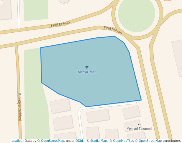 walking in Medya Parkı map in Diyarbakır