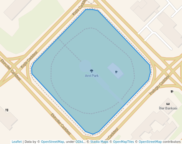 walking in Anıt Park map in Diyarbakır