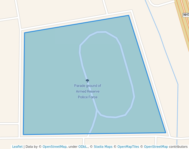 walking in Parade ground of Armed Reserve Police Force map in Madurai