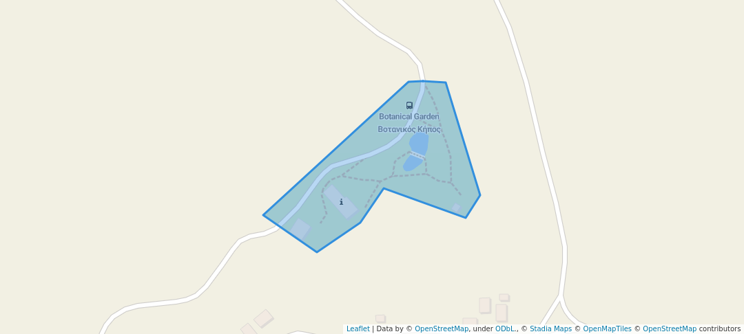 walking in Botanic Garden map in Pano Amiantos