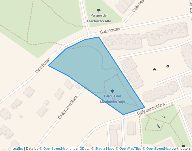 walking in Parque Vaguada Muchacho map in San Lorenzo de El Escorial