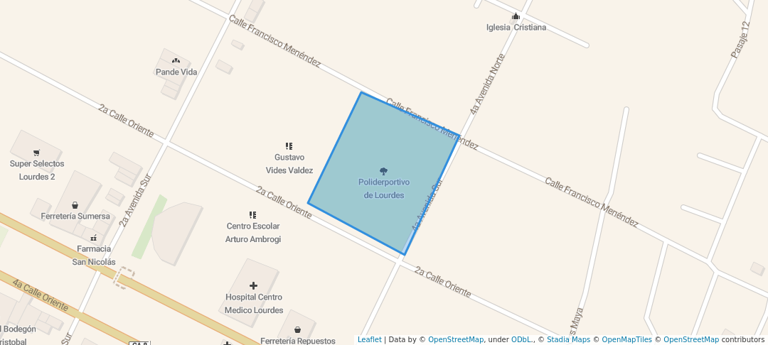 walking in Poliderportivo de Lourdes map in Lourdes