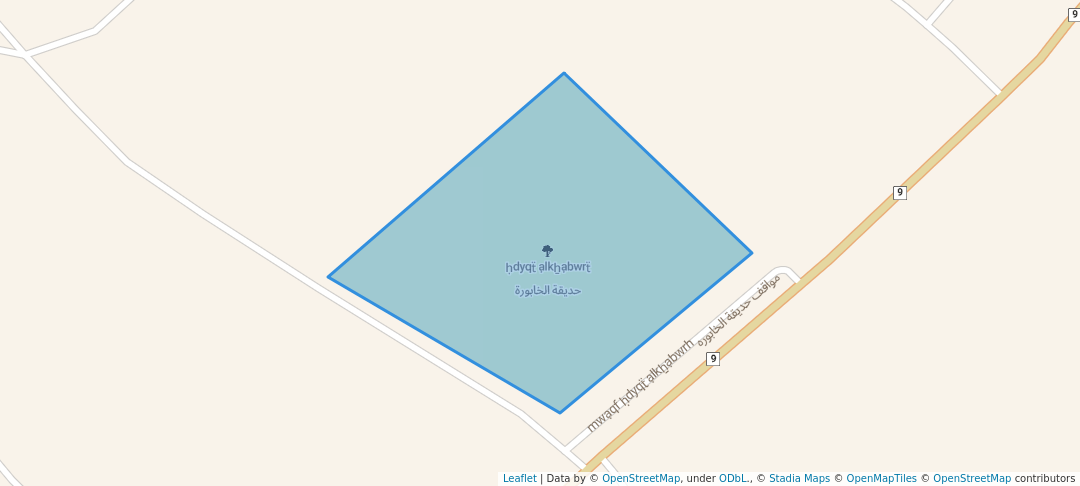 walking in حديقة الخابورة map in Al Khaburah
