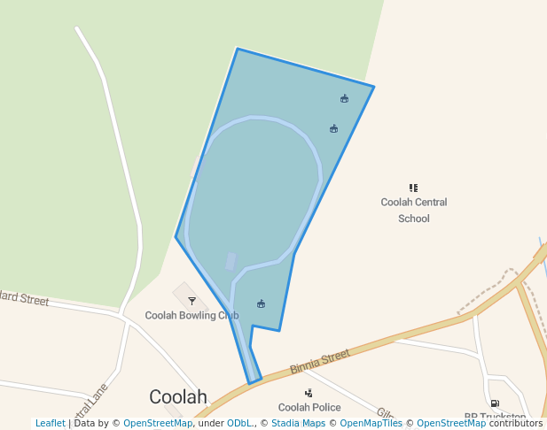 walking in Bowen Oval map in Coolah