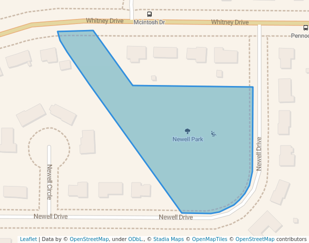walking in Newell Park map in Apple Valley