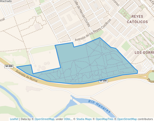 walking in Arboreto Mediterráneo Dehesa del Batán map in Alcalá de Henares