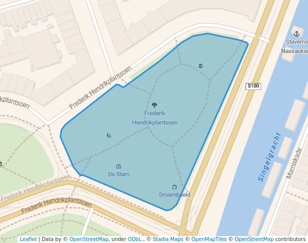 walking in Frederik Hendrikplantsoen map in Amsterdam