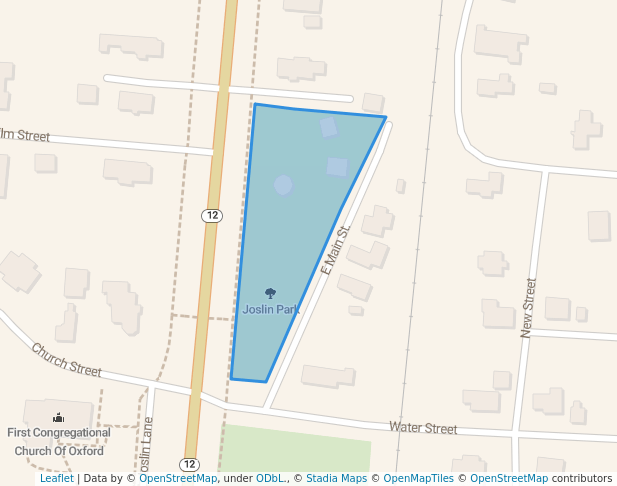 walking in Joslin Park map in Oxford