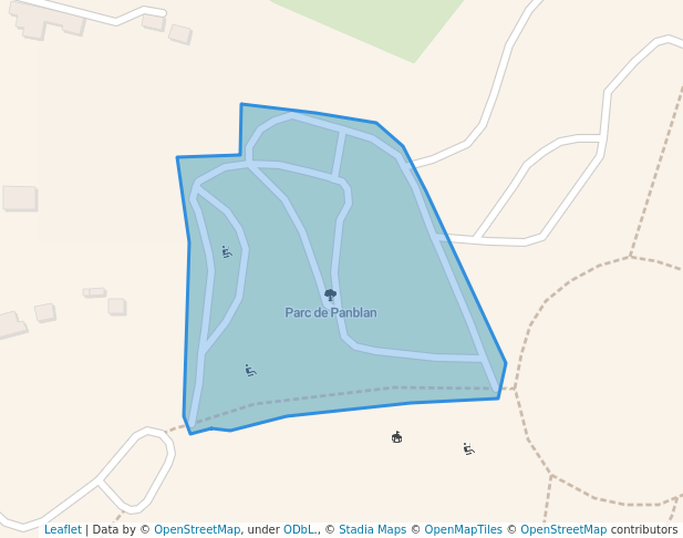 walking in Parc de Panblan map in Eauze