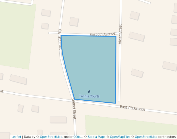 walking in Garnet Street Park map in Houghton