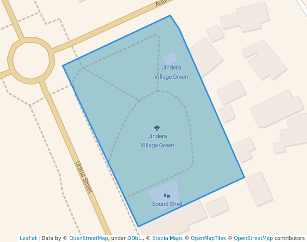 walking in Jindera Village Green map in Jindera