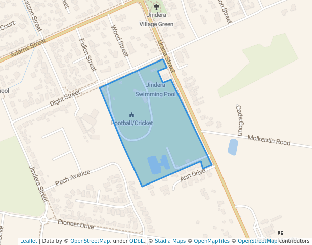 walking in Jindera Recreation Reserve map in Jindera