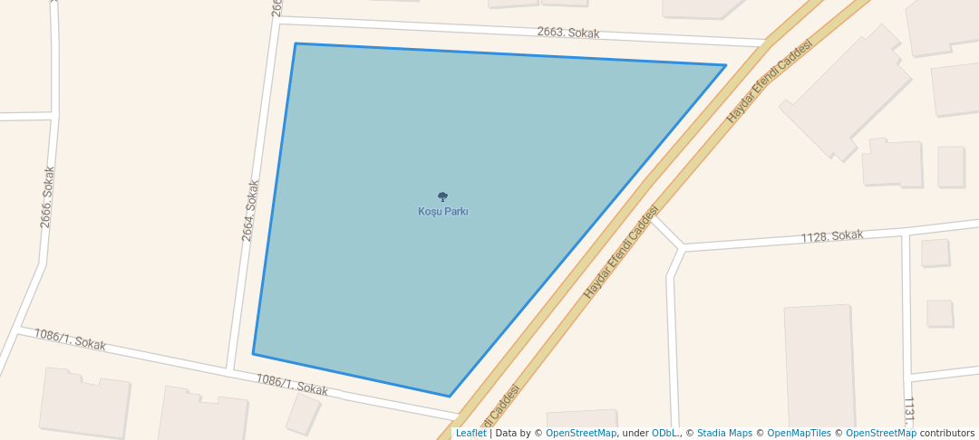walking in Koşu Parkı map in Adıyaman