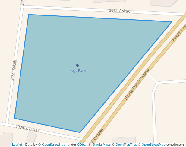 walking in Koşu Parkı map in Adıyaman