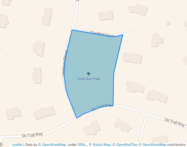 walking in Vicki Ann Park map in Verona