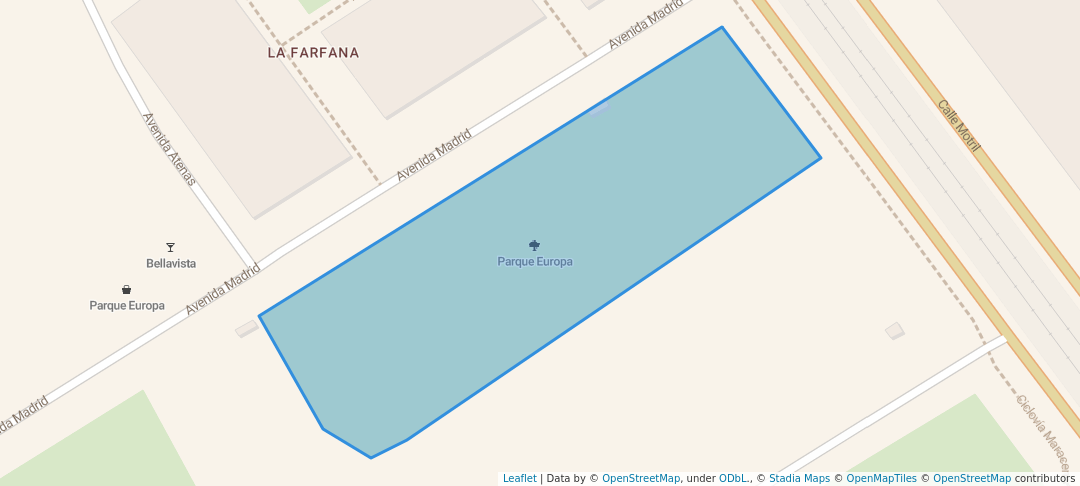 walking in Parque Europa map in Albolote