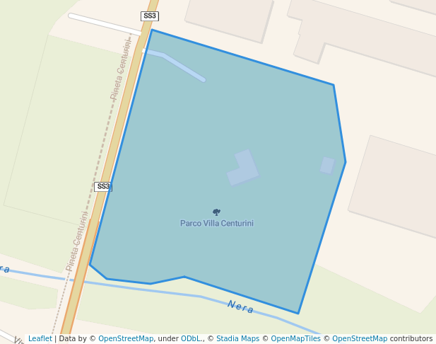 walking in Parco Villa Centurini map in Terni