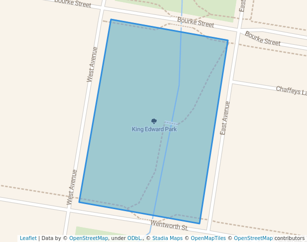 walking in King Edward Park map in Glen Innes